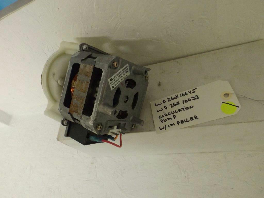GE HOTPOINT DISHWASHER WD26X10045 WD26X10033 CIRCULATION PUMP W/IMPELLER USED GE HOTPOINT DISHWASHER WD26X10045 WD26X10033 CIRCULATION PUMP W/IMPELLER USED